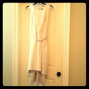 High-lo cocktail party dress in Champagne